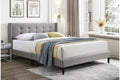 5270 Grey Upholstered Platform Bed