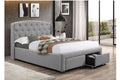 5290 Grey Upholstered Platform Bed