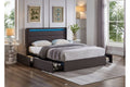 5343 Grey Fabric Upholstered Platform Bed