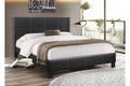 5352 Espresso PU Upholstered Platform Bed