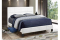 5351 White PU Upholstered Platform Bed