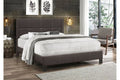 5352 Espresso PU Upholstered Platform Bed