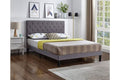 5650 Grey Upholstered Platform Bed