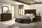 Global Furniture Brown Storage Platform Bedroom Set – Double, Queen or King