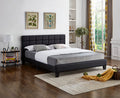 Black Square Platform Bed 5423