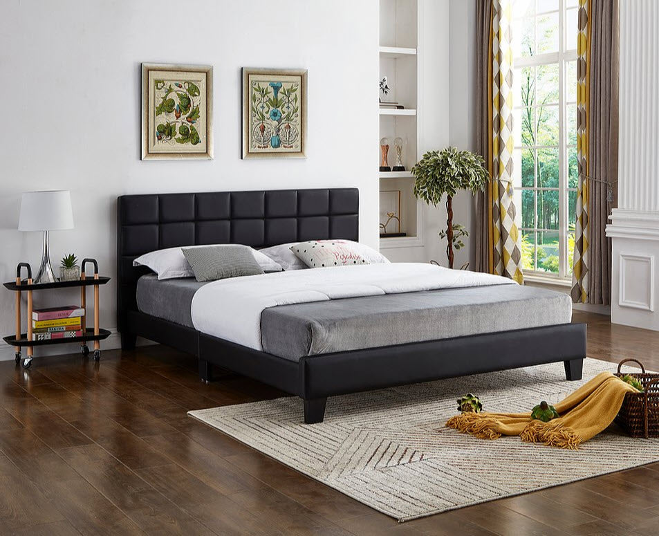 Black Square Platform Bed 5423