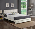 IF5482 White Platform Bed With Drawer