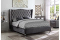 5520 Grey Upholstered Platform Bed