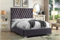 5540 Grey Upholstered Platform Bed