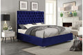 5541 Blue Upholstered Platform Bed