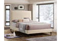 5572 Creme Upholstered Platform Bed