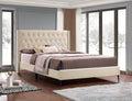 5592 Beige Winged Platform bed w/ Studs