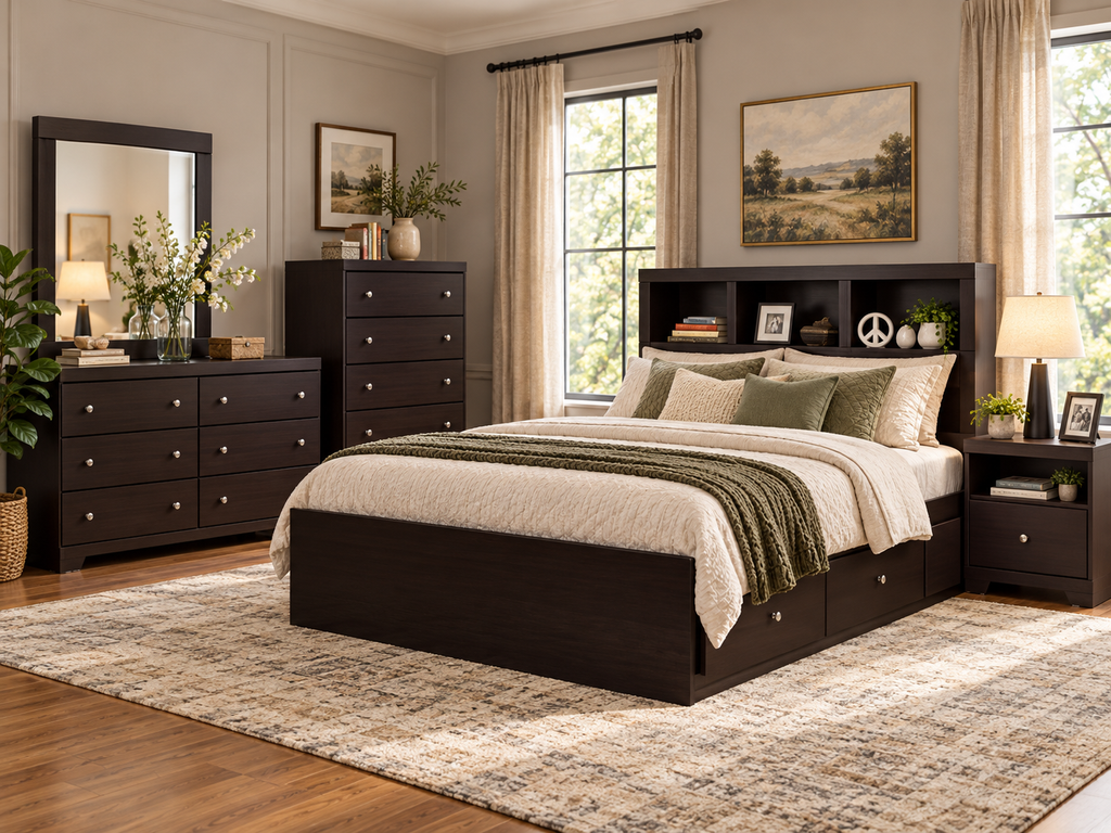 365 Modern Bookcase Mates Storage Bedroom Set – Canadian Made