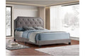 5610 Grey Upholstered Platform Bed
