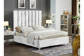 5622 White Upholstered Platform Bed