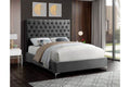 5640 Grey Upholstered Platform Bed
