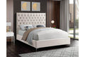 5642 Creme Upholstered Platform Bed