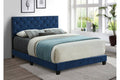 5652 Blue Upholstered Platform Bed