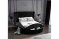 5773 Black Upholstered Platform Bed