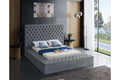 5790 Grey Upholstered Platform Bed