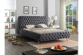 5865 Grey Upholstered Platform Bed