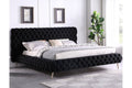 5866 Black Upholstered Platform Bed
