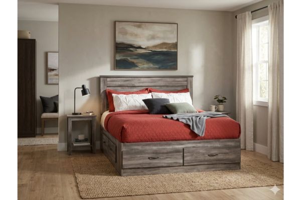 6720 Modern 6 Drawer Storage Bed Made in Canada