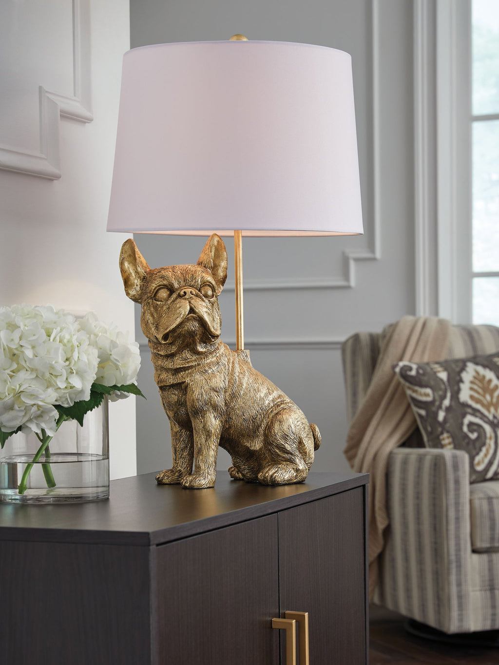 Wadeland - Poly Table Lamp - Gold Finish