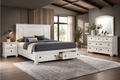Global Furniture Antique White Storage Bedroom Set