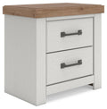 Savonport - Two Drawer Night Stand - White / Brown