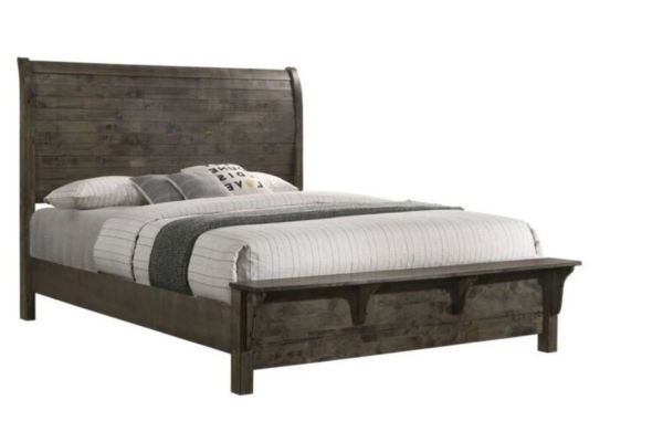 Global Furniture Wood Bench Sleigh Bedroom Set – Queen or King