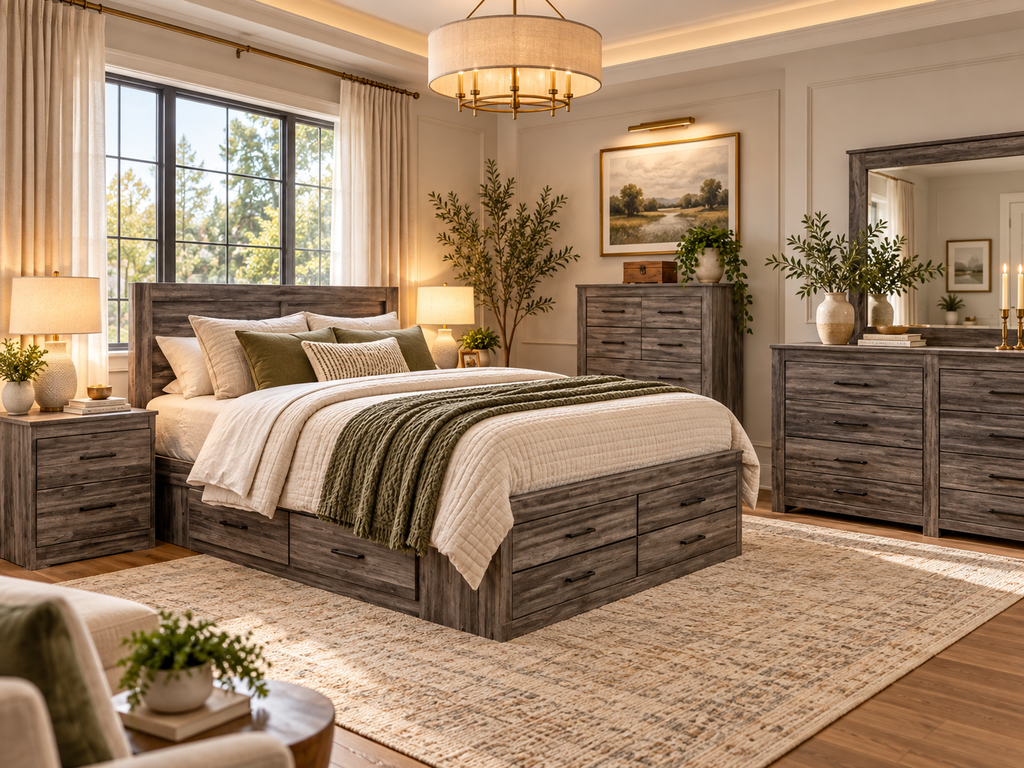 5600 Canadian-Made 12-Drawer Storage Bedroom Set