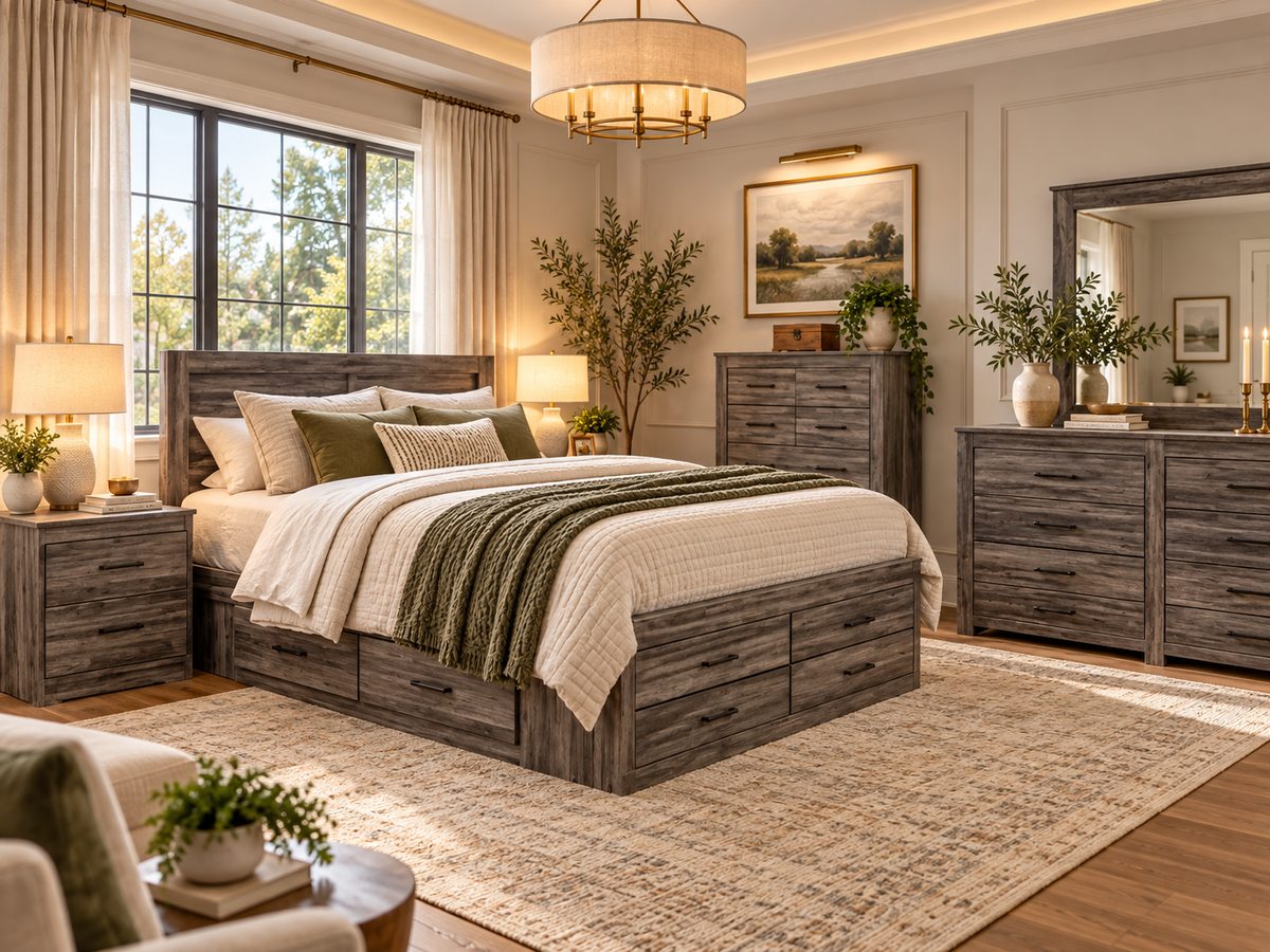 5600 Canadian-Made 12-Drawer Storage Bedroom Set