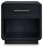 Rowanbeck - One Drawer Night Stand - Black