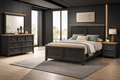 Global Black Two-Tone Bedroom Set