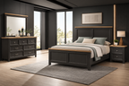 Global Black Two-Tone Bedroom Set