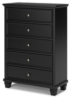 Lanolee - Five Drawer Chest - Black