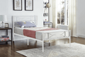 IF-154W White Metal Platform Bed Frame