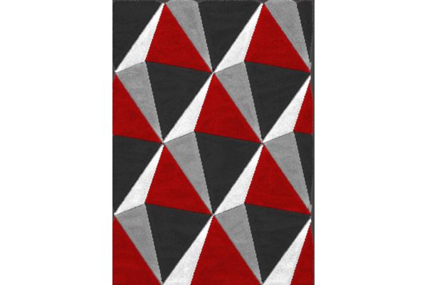 Auston P771A ANTHRACITE-RED Area Rug
