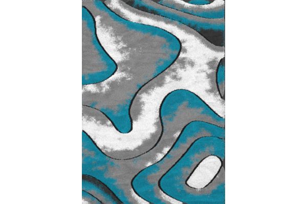 Auston P819A GREY-TURQUOIASE Area Rug