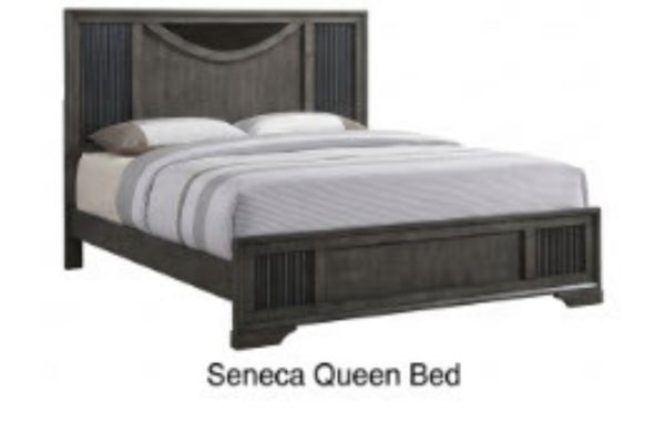 Global Furniture Grey & Black Reeded Bedroom Set