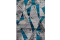 Bristol Grey & Turquoise Diamond Area Rug