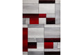 Bristol Grey & Navy & Red Rectangular Area Rug