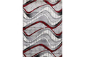 Bristol Red & Grey Wave Area Rug