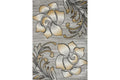Bristol Grey & Gold Flower Area Rug