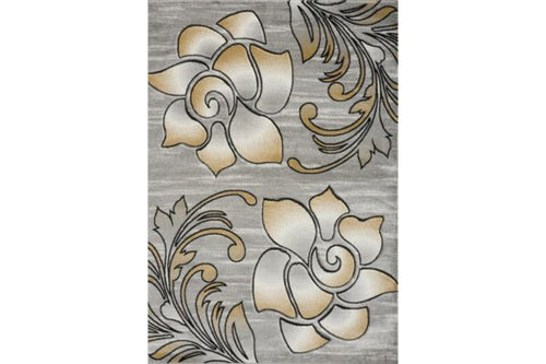 Bristol Grey & Gold Flower Area Rug