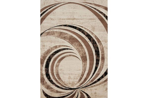 Bristol Cream & Brown Circle Area Rug