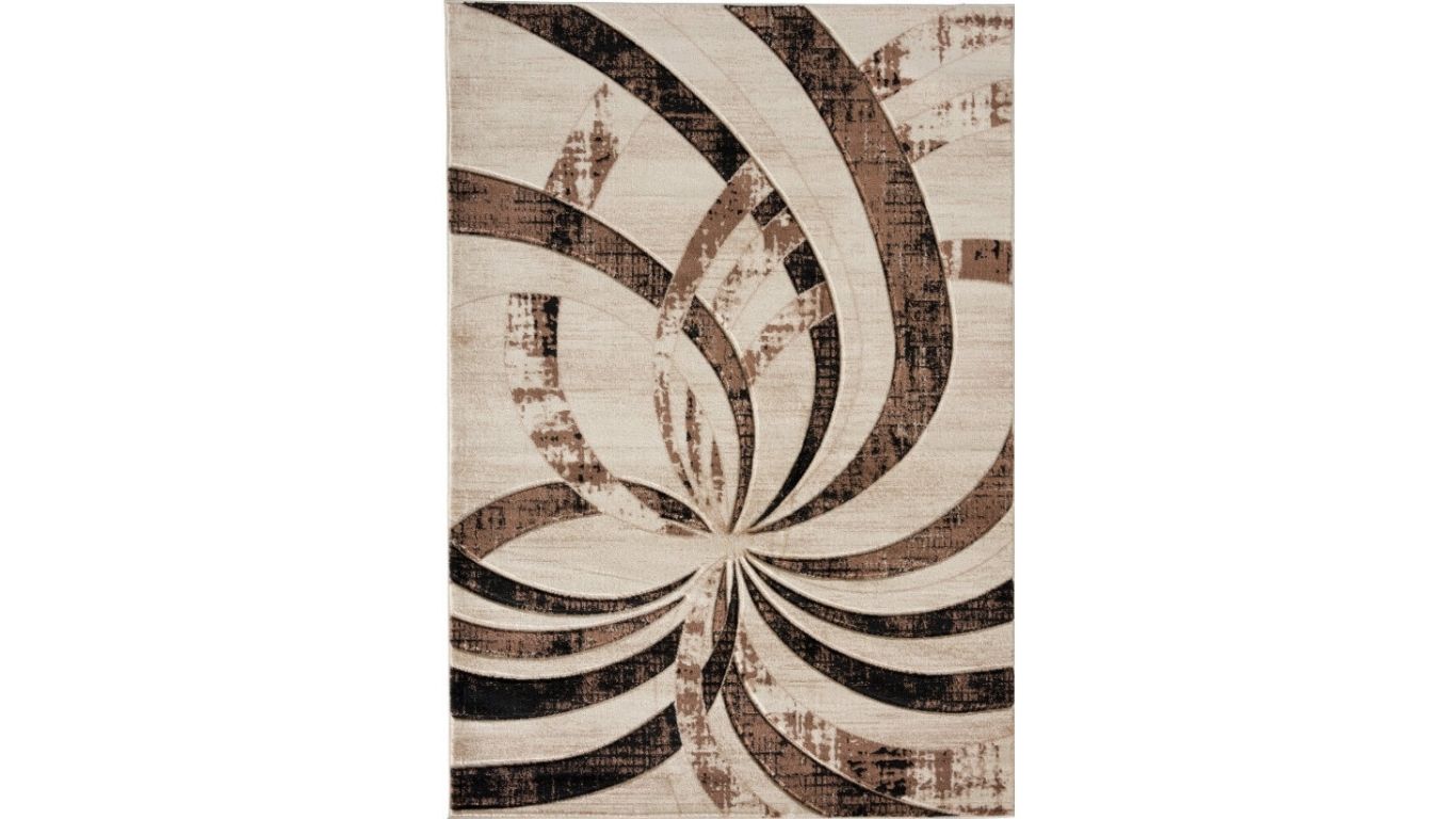 Bristol Brown & Cream Swirl Area Rug