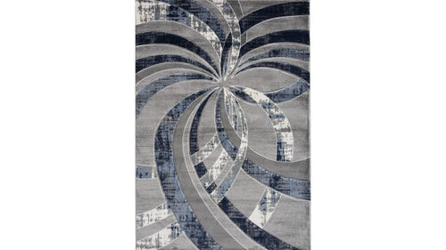 Bristol Grey & Navy Swirl Area Rug