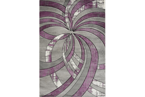Bristol Grey & Violet Swirl Area Rug